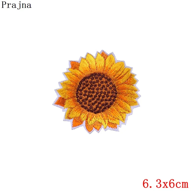 Prajna DIY Подсолнух патчи Железо на патч, вышитые патчи на одежду аппликация мультфильм стильный значок наклейки на детские футболки
