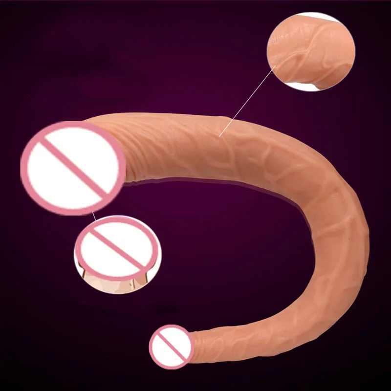 Двойной мягкий и реалистичный конский фаллоимитатор длинный член Вагина