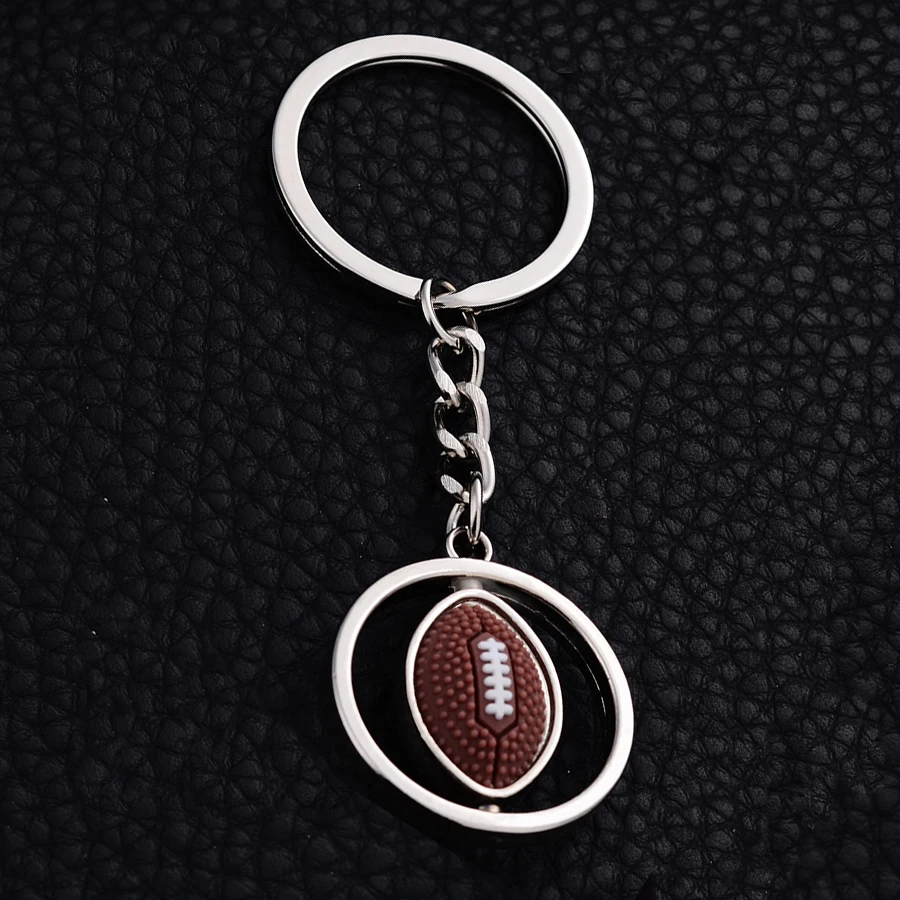 Новинка вращающийся брелок для ключей в виде футбольного мяча автомобильный брелок Chaveiros унисекс металлические брелки для ключей Креативные аксессуары подарок J053