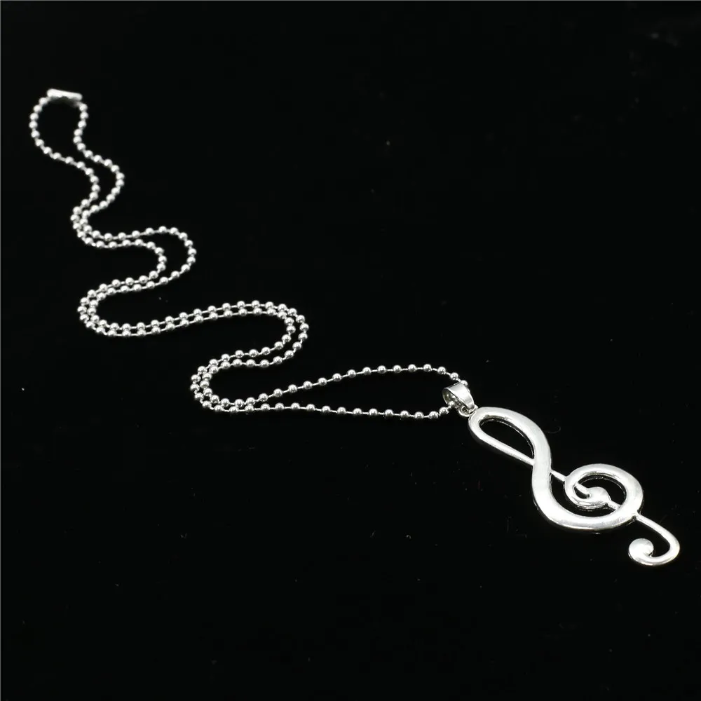 Новый Collares панк хип хоп винтажный крючок Музыка Примечание сердце длинная цепь