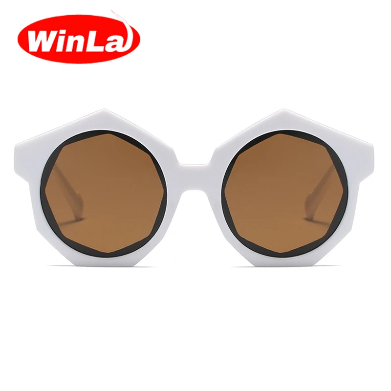 Winla новинка модные круглые солнцезащитные очки для женщин фирменный дизайн