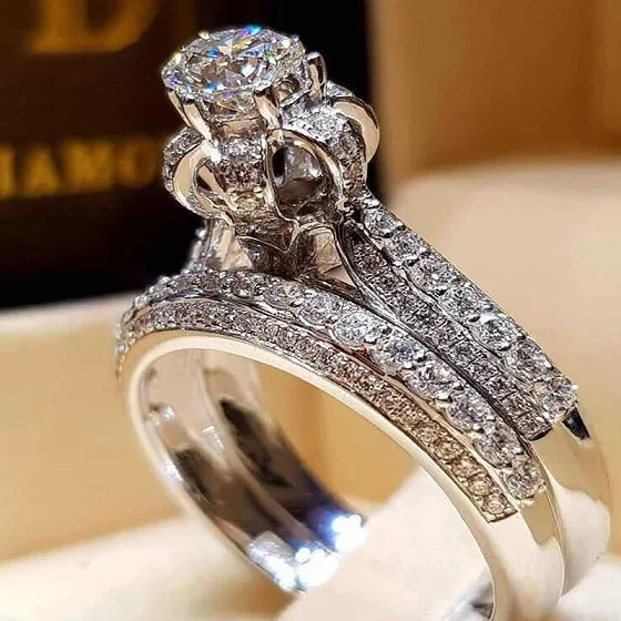 R481 Boho женское Кристальное белое круглое кольцо, Брендовое роскошное серебряное обручальное кольцо, винтажное свадебное кольцо для женщин - Цвет основного камня: R481