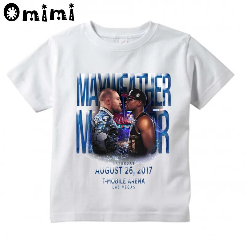 Детская футболка с Floyd Mayweather Vs Conor McGregor дизайнерские топы короткими рукавами для