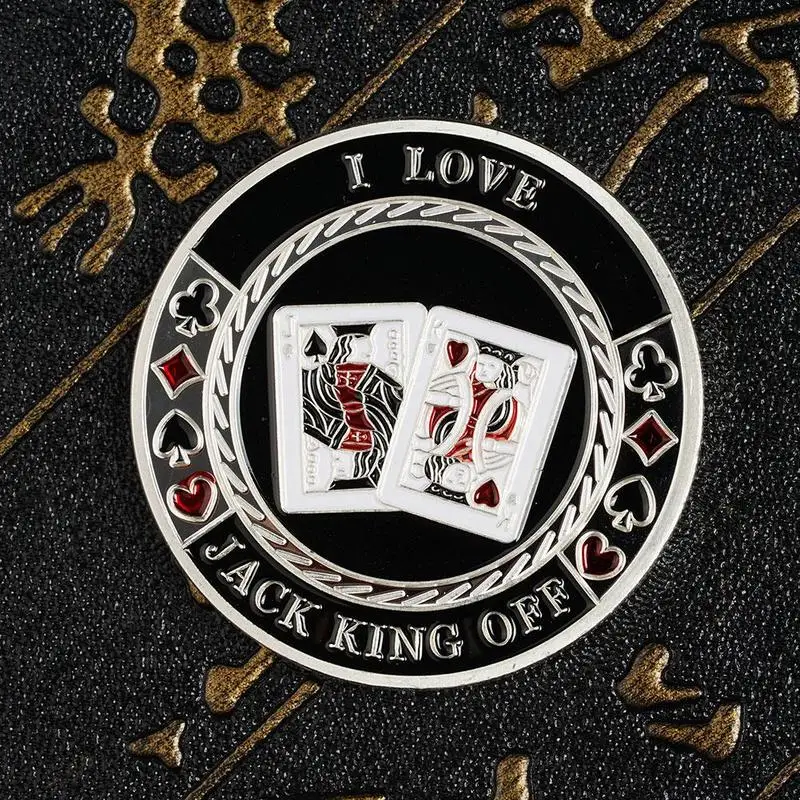 Фишки для казино покерная памятная монета в подарок коллекция I Love You J & K Jack King