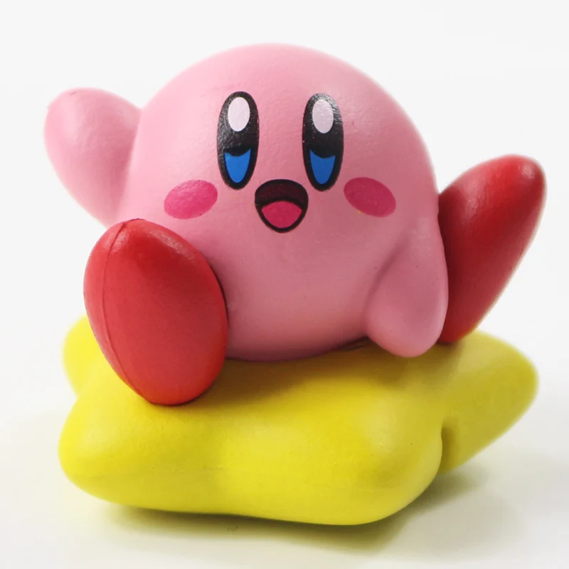 3-4 см 6 шт./лот экшн-фигурка Kawii Kirby wзора Doo ПВХ модель игрушек |