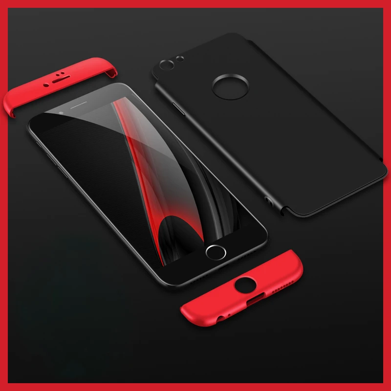 Для Apple iphone 5 5S SE 6 6S 7 8 чехол 3 в 1 Комплексная жесткая защитная задняя крышка