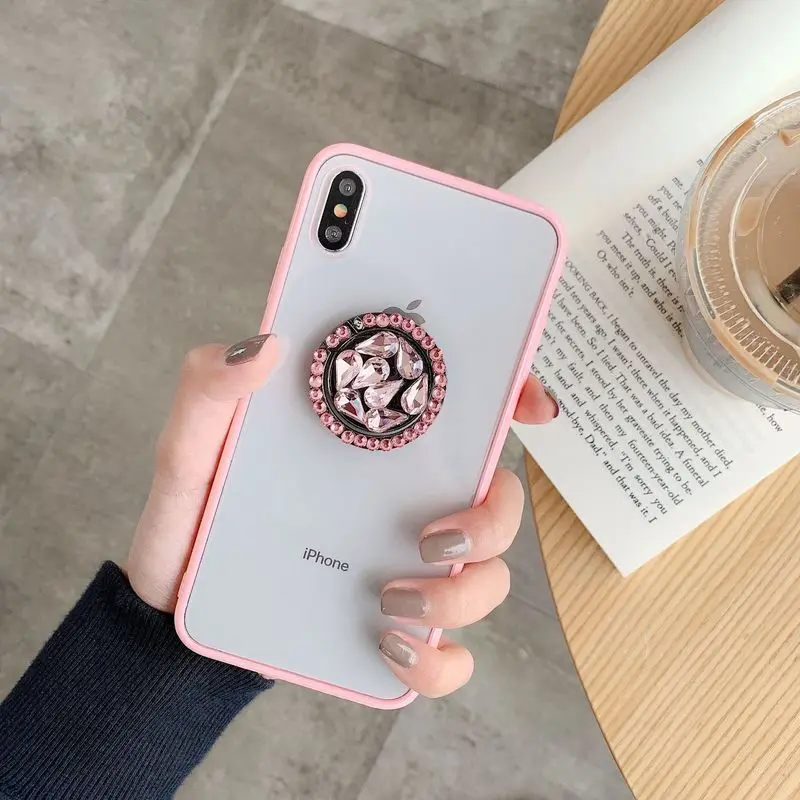 Роскошный прозрачный чехол для телефона iPhone X 8 7 6 6S Plus XR XS тонкий чехол-подставка