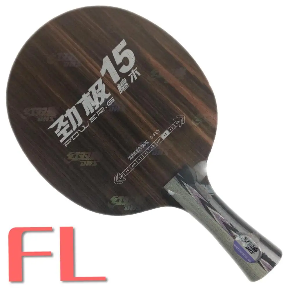 FL long handle DHS power G15 PG15 черное лезвие для настольного тенниса пинг понг для настольного тенниса ракетка Летучая мышь - Цвет: FL long handle