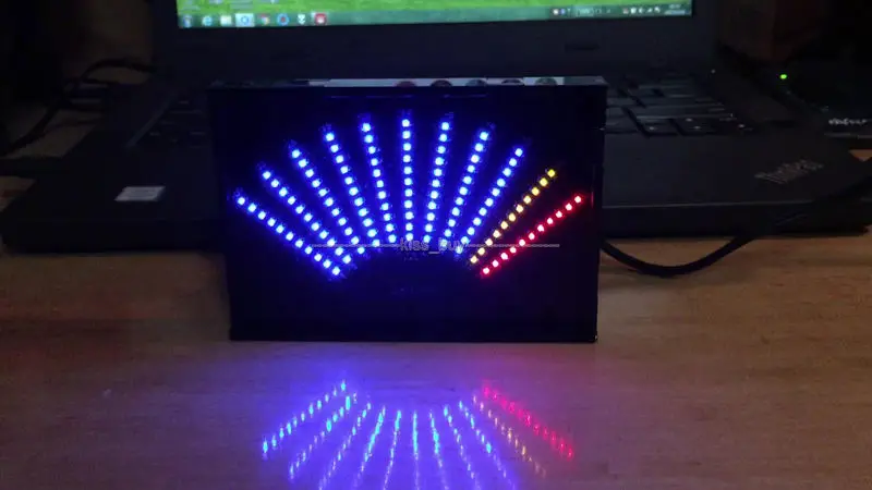 Веерообразный аудио измеритель уровня Светодиодный индикатор музыкального