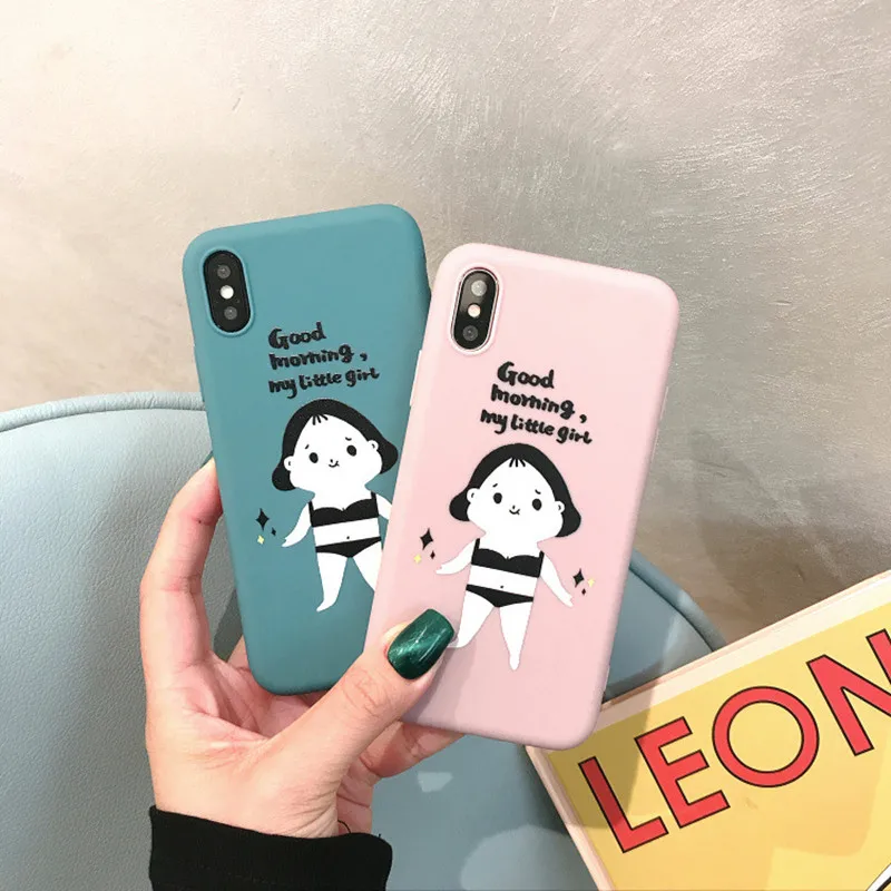 Милый купальник девушка иллюстрация Корея чехол для iPhone X XS Max XR 7 Puls 6 S 8 Plus Kawaii