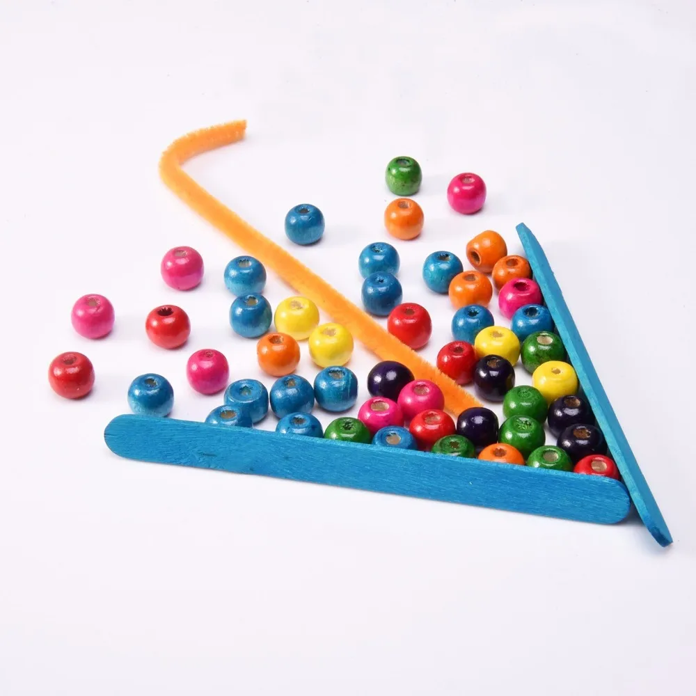 1000 шт./компл. Изготовление ювелирных изделий своими руками круглые деревянные