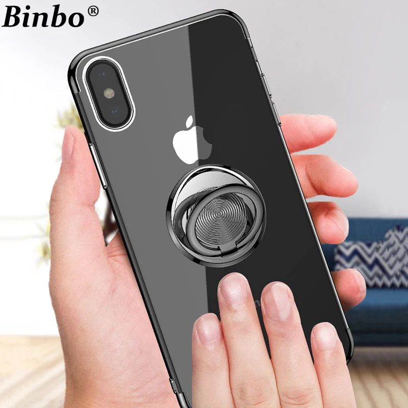 Чехол Alxun для iPhone 7 8 6 6S Plus автомобильный держатель магнитная подставка кольцо на