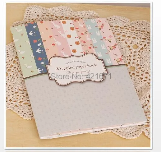 2015 exclusive diy Gift Wrapping Book 16sheets/set geometric symmetrical pattern Scrapbooking Paper pack Set origami paper craft | Дом и сад
