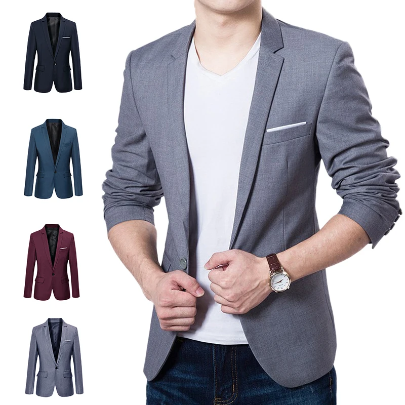 2020 Новое поступление брендовая одежда осенний костюм блейзер для мужчин модный