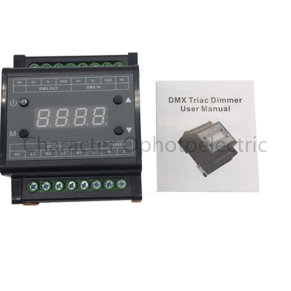 

2 шт. DMX302 DMX triac диммер Светодиодный контроллер яркости AC90-240V 50 Гц/60 Гц Высокое напряжение 3 канала 1A/канал