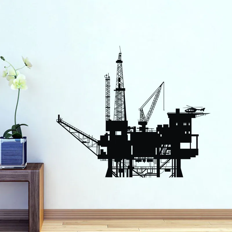 Масляная установка транспортировка настенные наклейки декоративные виниловые