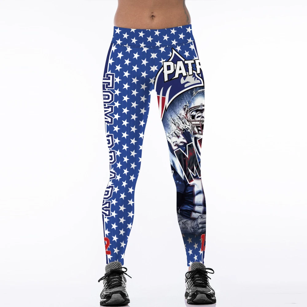 

3D PRINT WOMEN LEGGINGS HIGH WAIST LEGGING PATRIOTS PRINTED WOMEN PANTS SLIM FITNESS LEGGINS
