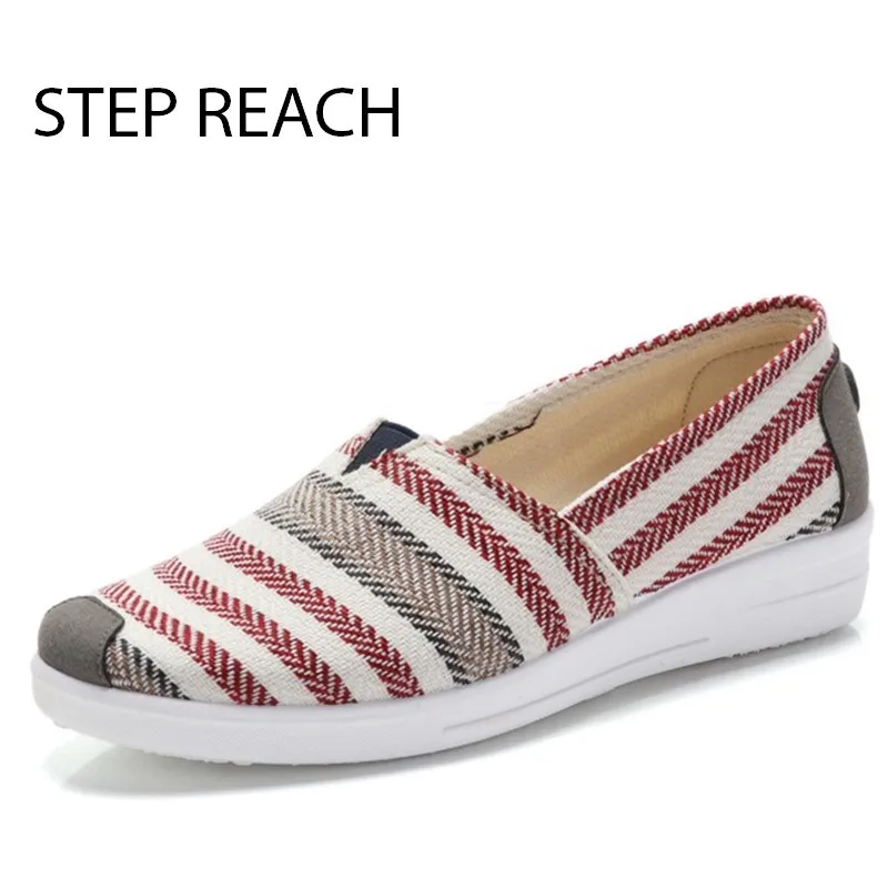 Новинка модная женская парусиновая обувь на плоской подошве из хлопка