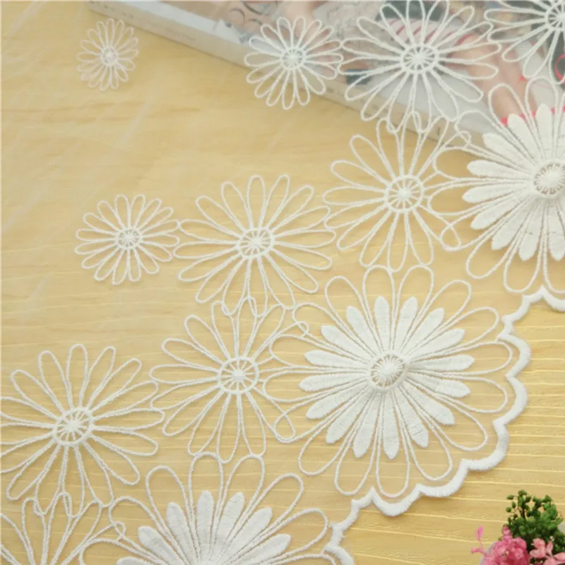 2 ярда африканская кружевная ткань белый новый продукт пряжа из чистого хлопка с