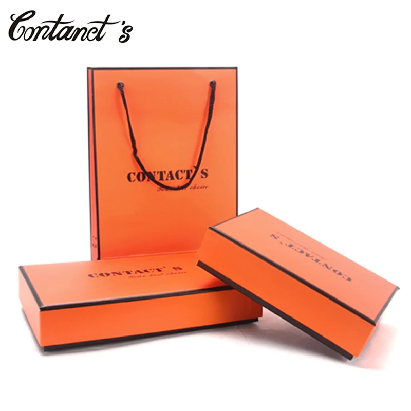 

CONTACT'S Original Paper Gift Box For Men Wallets Box Rectangle Shaped Fashion Protection Gift Boxes Brand Design Package