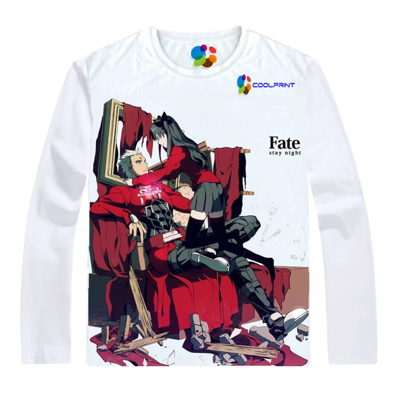 Аниме рубашка Coolprint Fate Zero EXTRA футболки в разных стилях длинная с принтом саблей