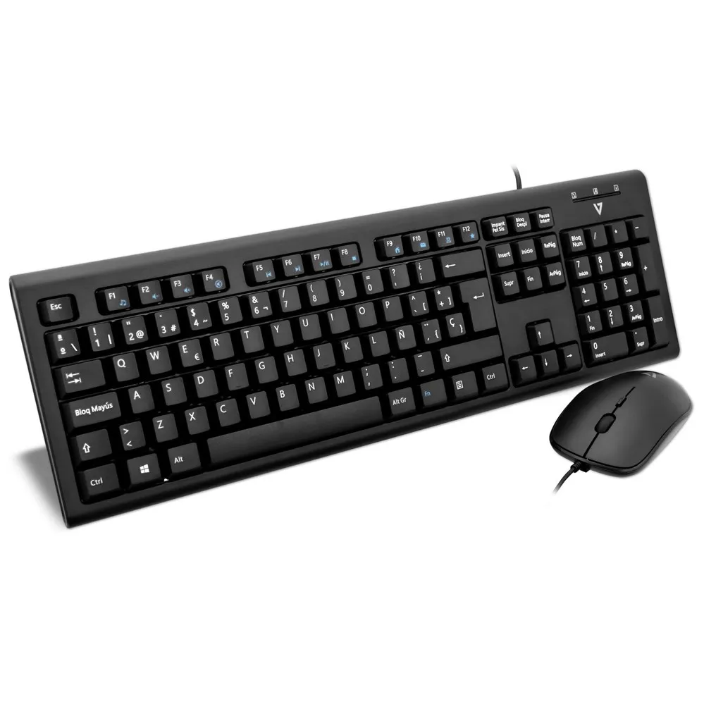 V7 Проводная клавиатура и мышь Combo-USB ES standard QWERTY в комплекте | Компьютеры офис