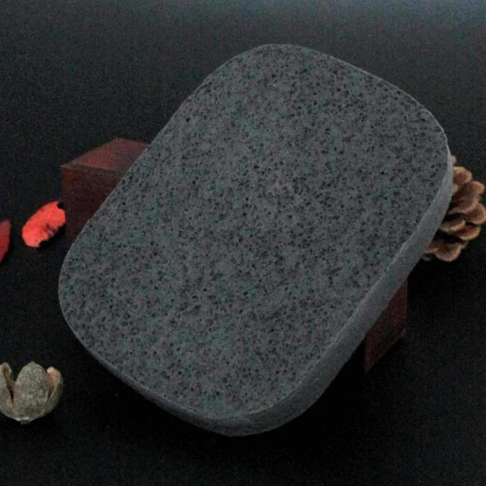 1PCS Натуральный из черного бамбукового угля уход за кожей лица чистящей губкой из древесного волокна лицевого моющего чистящей губкой Красота аксессуар для макияжа очищения TSLM1 - Цвет: 1PCS
