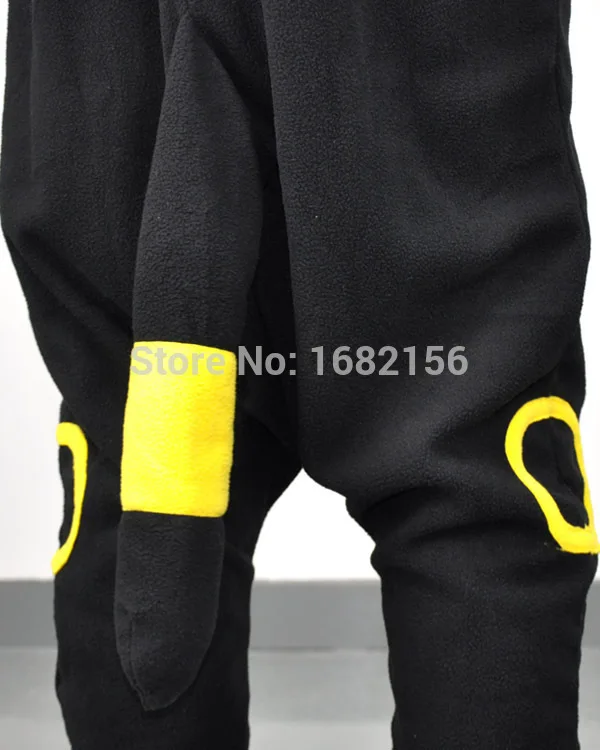 Для взрослых Аниме Покемон Косплэй костюм черный ребенок Пикачу пижамы унисекс с