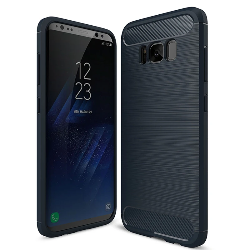 Мягкий чехол из углеродного волокна для Samsung Galaxy S8 S9 Plus S6 S7 Edge J7 J5 J3Pro J2 Prime A3 A8 2018 2016