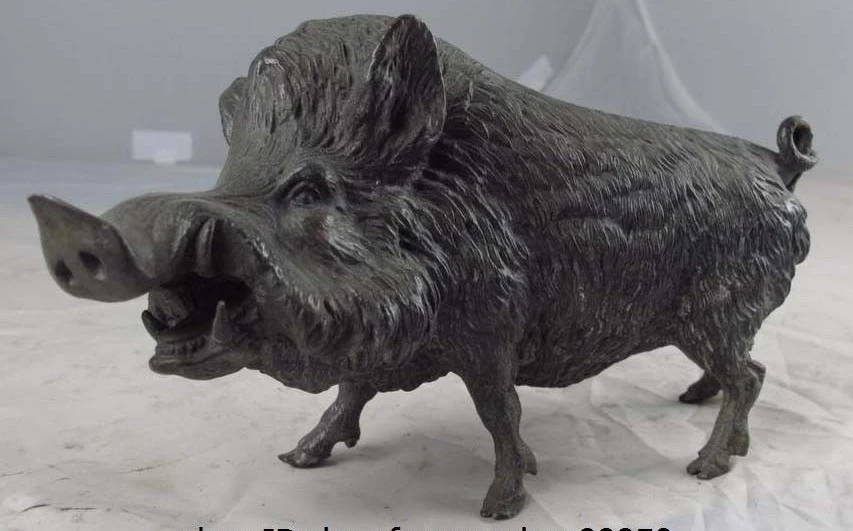 4 китайский старый медный Бронзовый фэн-шуй зло счастливый богатство дикого