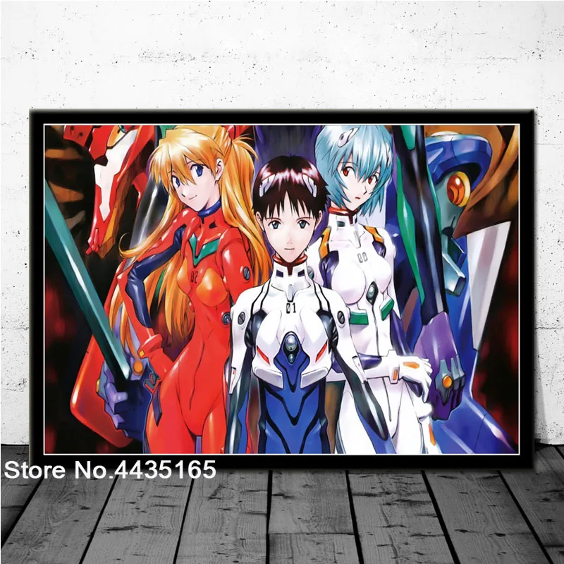 Постеры и принты неоновый бытие Evangelion постер японское аниме Настенная картина холст живопись для гостиной украшение дома
