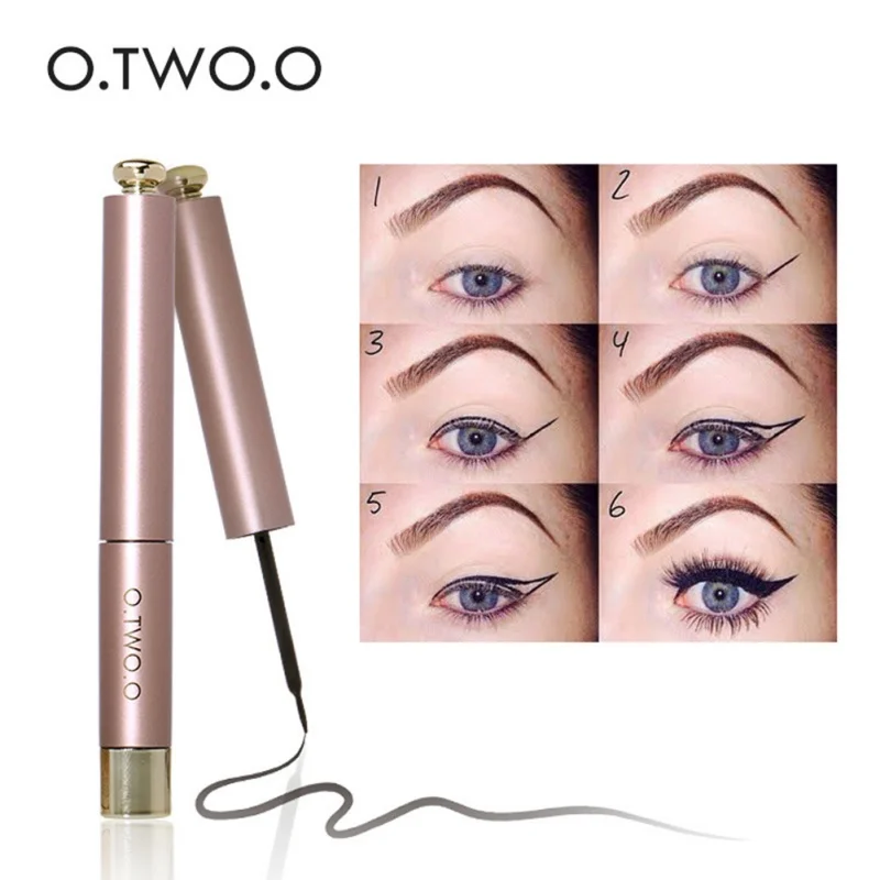 O. TWO. O профессиональная ручка жидкая чёрная подводка для глаз beauty Cat style