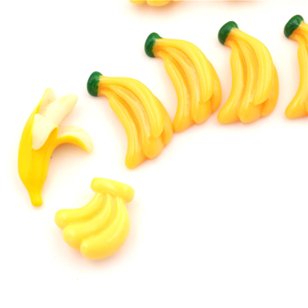 Искусственные миниатюрные продукты питания Фрукты Банан каваи DIY украшения
