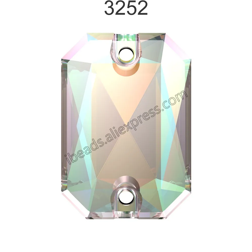 (1 шт.) Оригинальные стразы Swarovski 3252 изумрудные Стразы с 2 отверстиями для