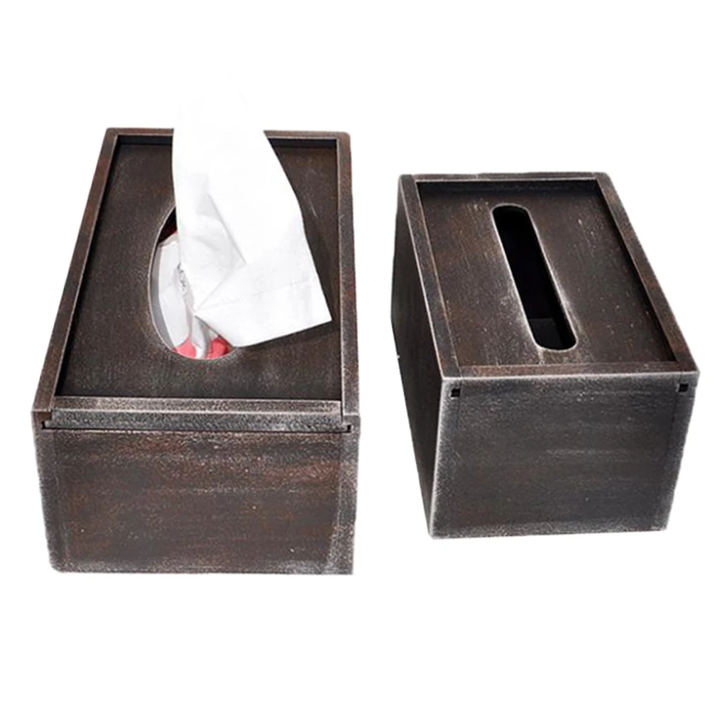 Винтажная деревянная коробка для салфеток устройство подачи бумажных Декор дома
