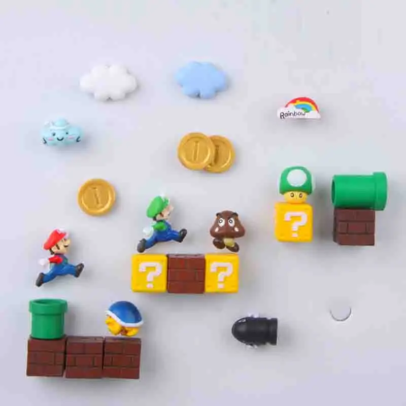 22 Combinations 8/12/17/19/22/64 шт. 3D с рисунком из игры "Братья Супер Марио". Магниты на холодильник стикер сообщений домашний декор детские игрушки подарок на день рождения - Цвет: 22 Combinations