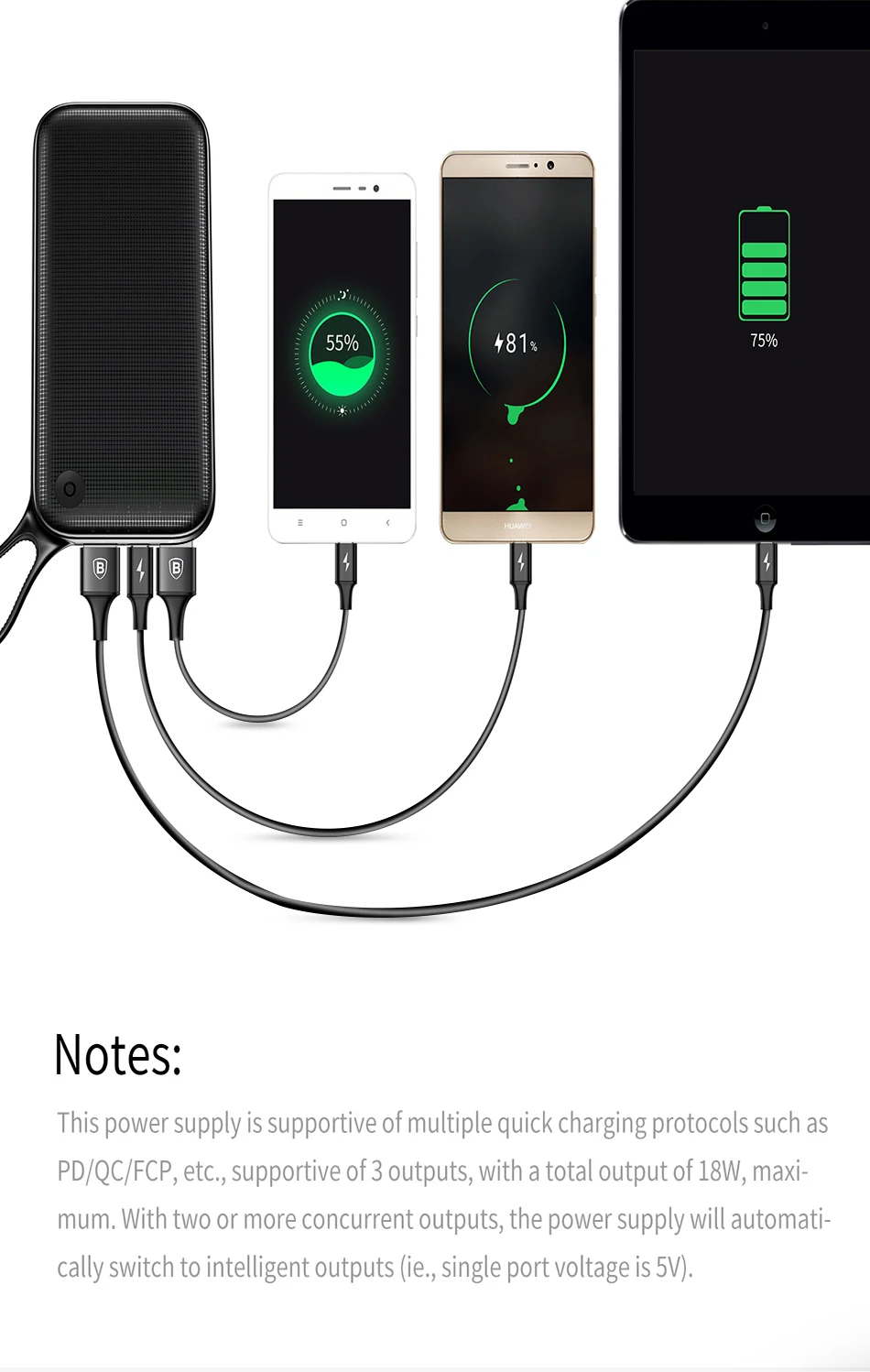 Baseus 20000mAh Quick Charge 3,0 power Bank QC3.0 Быстрая Зарядка power bank 20000 Внешнее зарядное устройство для Xiaomi Mi повербанк