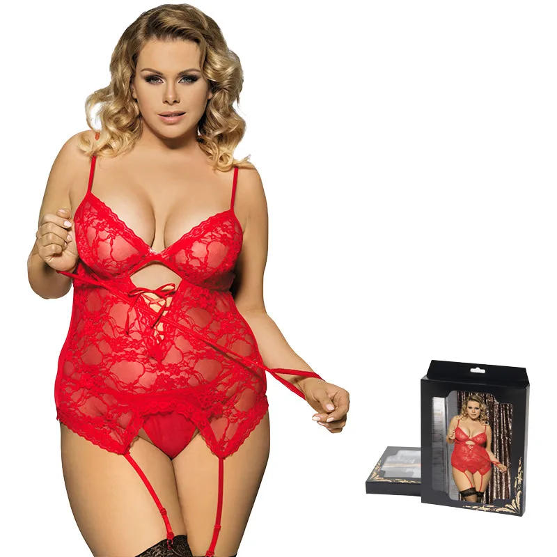 Box Red Babydolls Comeondear Классический Стиль Тедди женское Эротическое белье плюс размер кружева Babydoll Сексуальная Mujer с наручниками Сексуальное белье RB7600 - Цвет: Box Red Babydolls