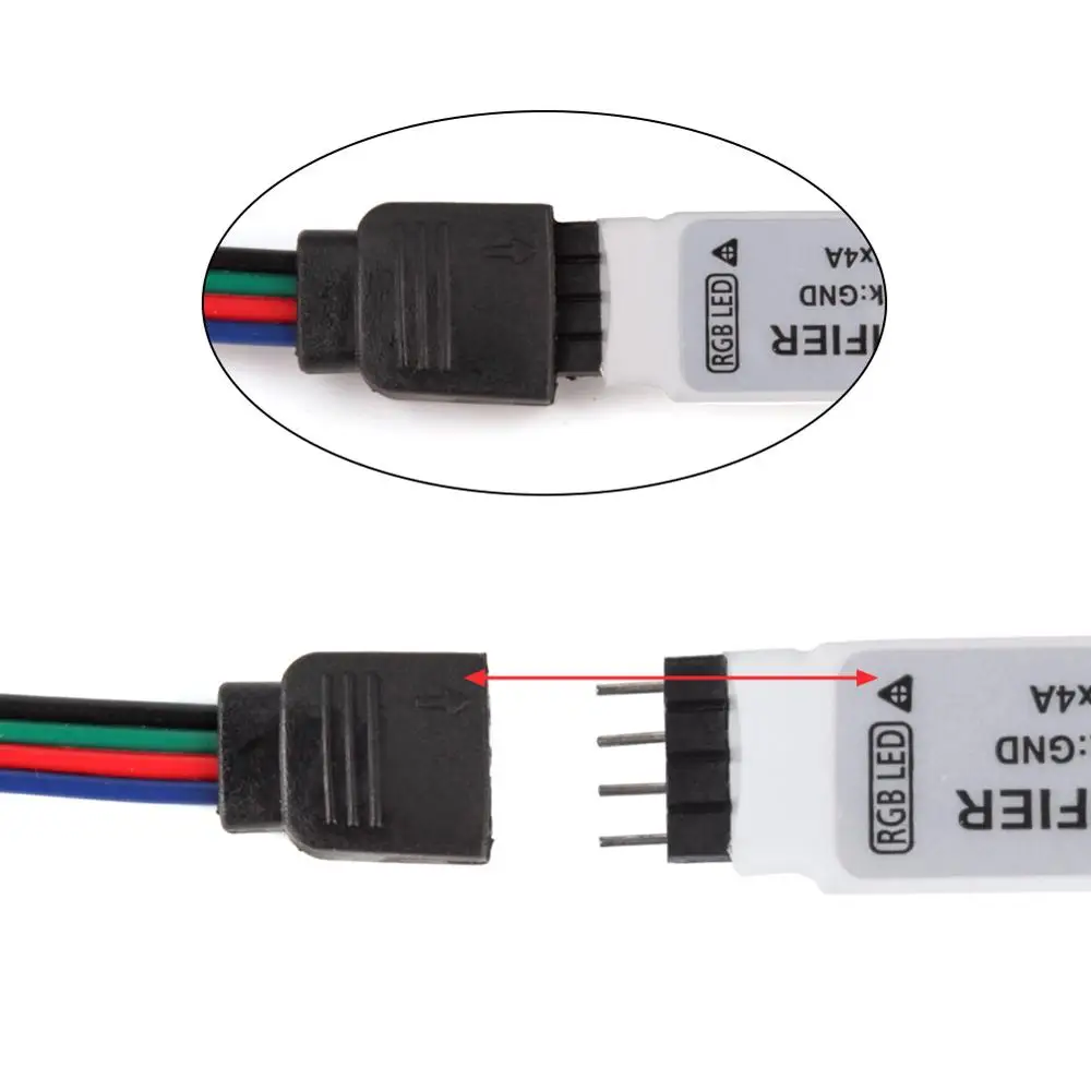 Светодиодная лента разъем 4pin 10 мм PCB Кабель Бесплатный сварочный питания 5 шт./лот