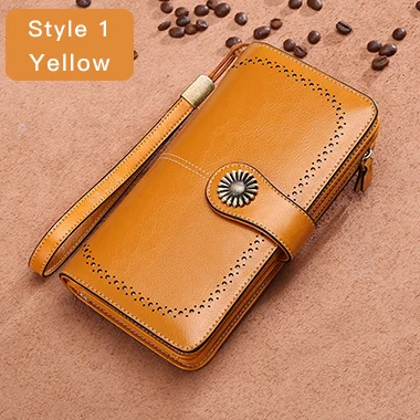 Yellow Женский клатч SENDEFN, удлинённое кожаное портмоне с ремешком, кошелёк на молнии, вмещает iPhone 7, 5162-71 - Цвет: Yellow