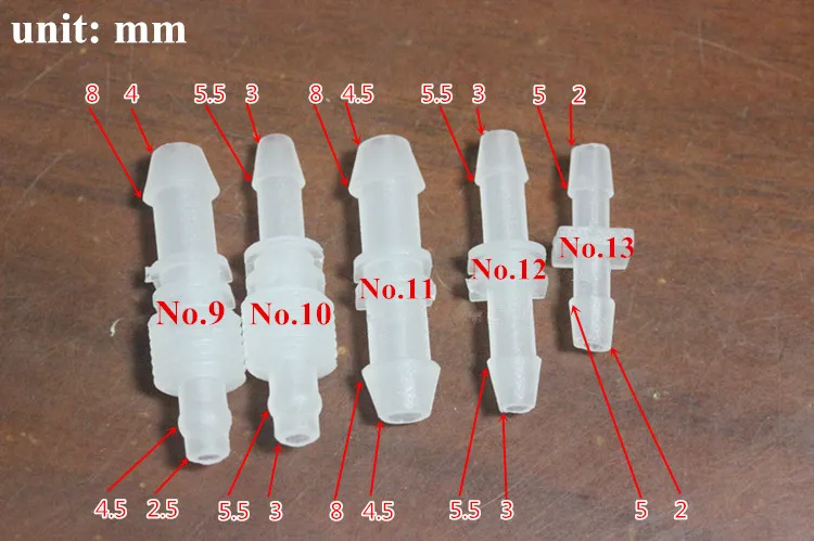10 шт./партия силиконовый шланг соединение POM прямой шарнир редуктор Юнион тройник