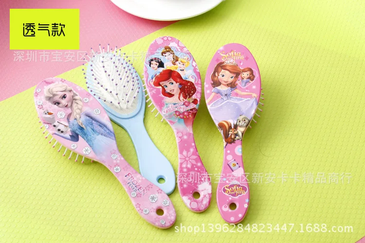 Дисней мультфильм Холодное сердце детская расческа Эльза кукла аксессуары подушка безопасности Массажная расческа девочка подарок на день рождения воздушная Подушка Расческа детская расческа для волос