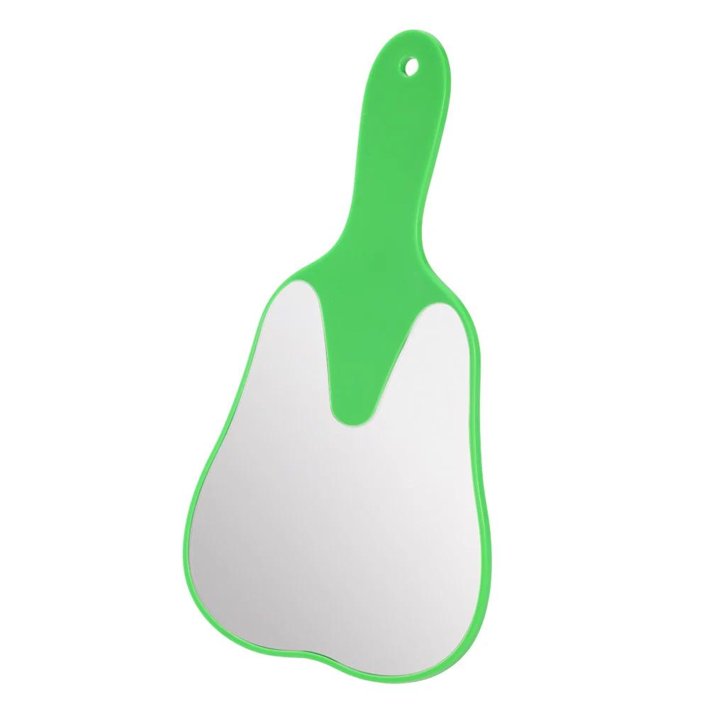 Стоматологическое зеркало 1 шт. небьющееся ручное с пластиковой ручкой в форме