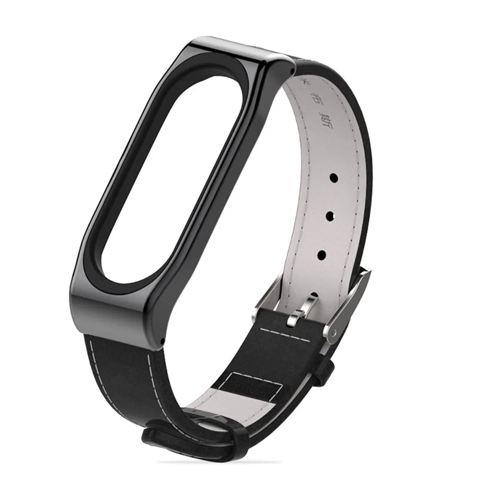Безвинтовой ремешок на запястье для mi Band 3 jobs Кожаный xiaomi band 3|Смарт-аксессуары| |
