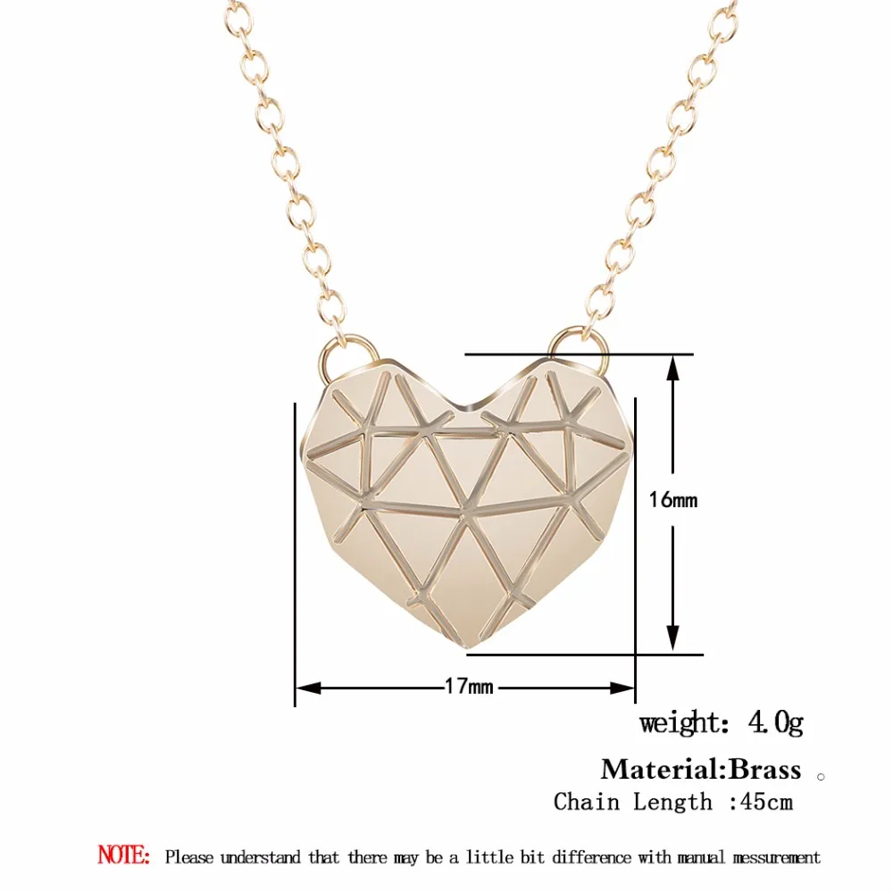 Cxwind Fashion Love Heart Pendants Necklaces for Women Golden Chain Necklace Jewelry Valentines Party Girl Gift collares | Украшения и