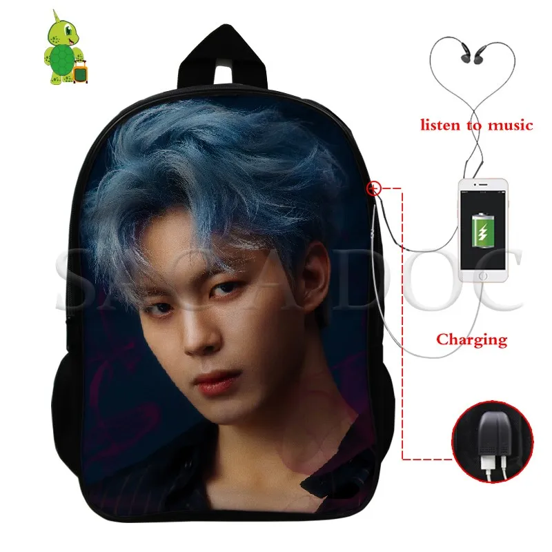 Kpop VIXX Многофункциональный usb рюкзак для ноутбука школьные сумки подростков Idol
