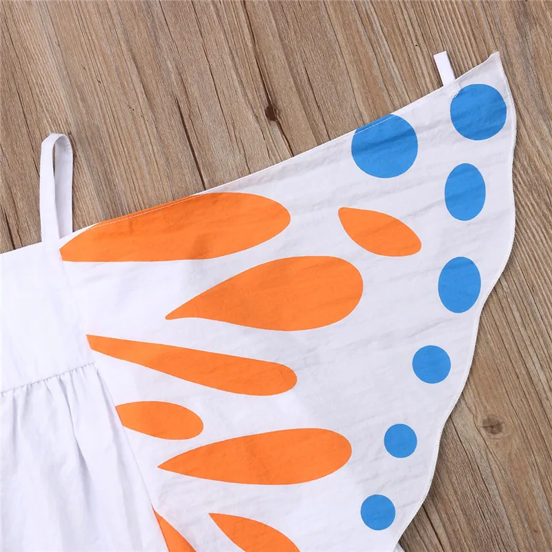 Toddler Kids Baby Girls Sleeveless Dresses Newborn Fashion Dress Summer Butterfly Outfits Suspenders Sundress | Детская одежда и