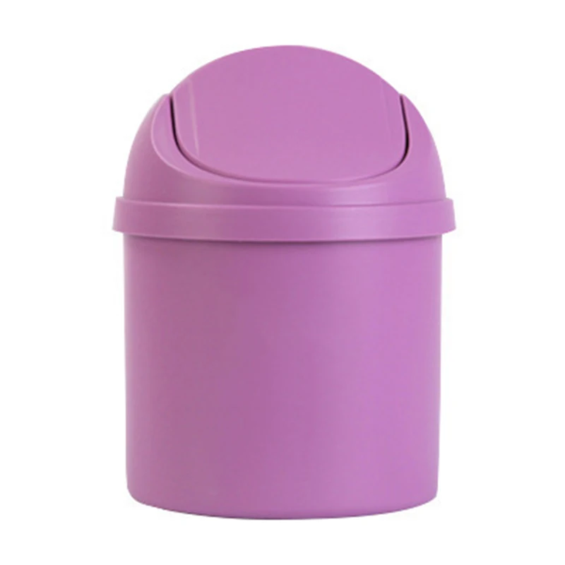 Purple ONEUP Милая Мини небольшая мусорная корзина для арбиджа настольная домашняя офисная мусорная корзина рулон качели пылезащитный чехол держатель ведро для хранения - Цвет: Purple