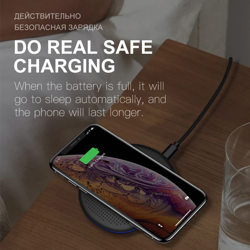 ESVNE Qi Беспроводной Зарядное устройство для iPhone X XS XR Max 8 плюс Быстрая зарядка