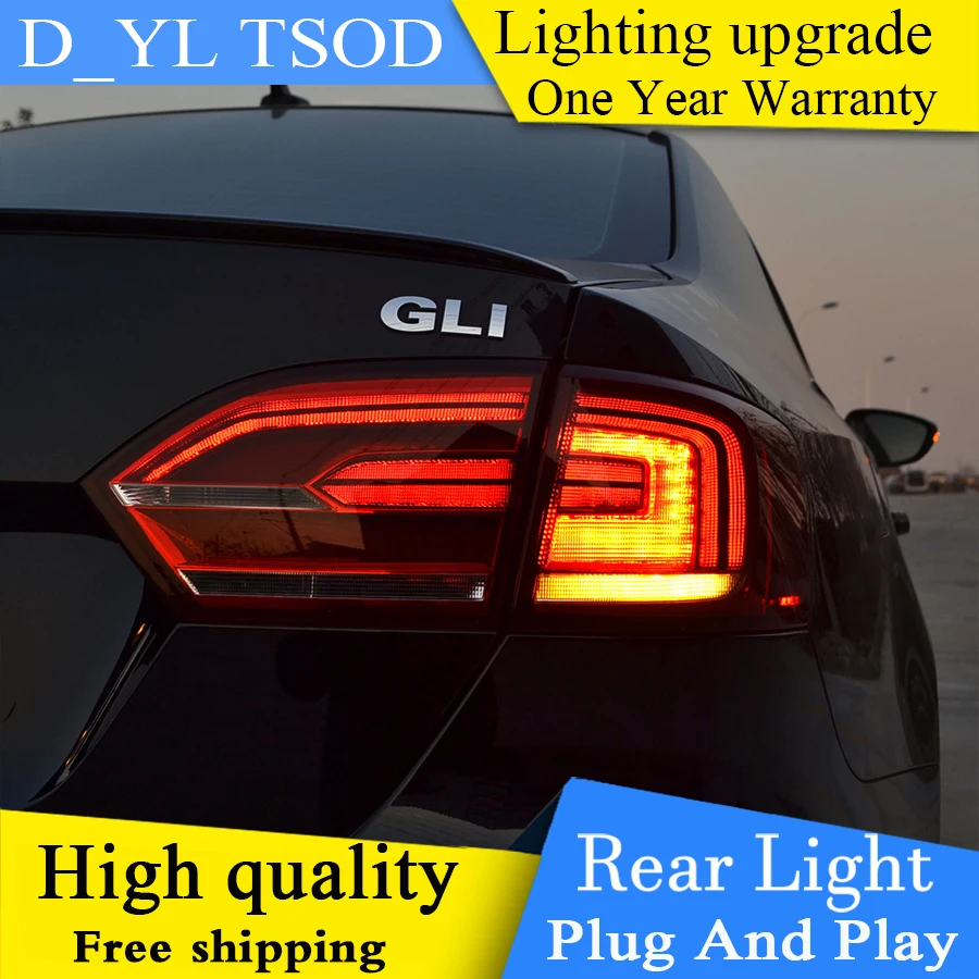 Тюнинг автомобилей для vw jetta 2012 2017 светодиодный задний фонарь GLI MK6 задние фонари